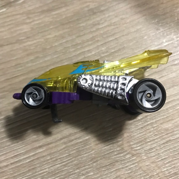 Hot Wheels 1994 Top Speed Twisting Body Shock Rod Yellow/Purple - Picture 2 of 4